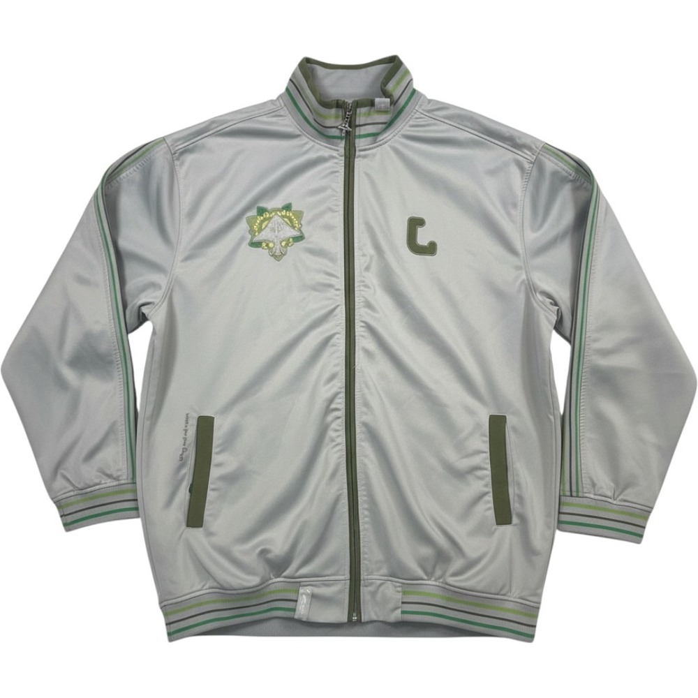 LRG Roots & Equipment Track Jacket Mens 4XL Big Gray Green Tree Streetwear Y2K